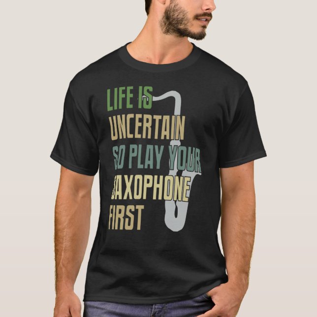 Camiseta Saxophone Player Retro Style (Frente)