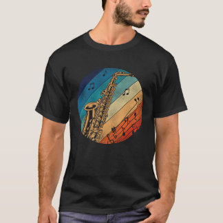 Camiseta Saxophone Retro Vintage  1