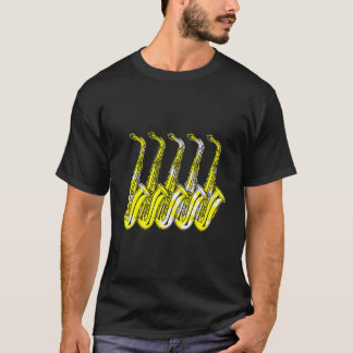 Camiseta Saxophone Sax Musical Instrut