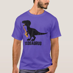 Camiseta Saxosaurus Fun Jazz Saxophone Music Player Musicia