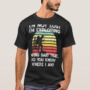 Camiseta Say Hiking Retro Sunset Hiker Não Perdido Explorin
