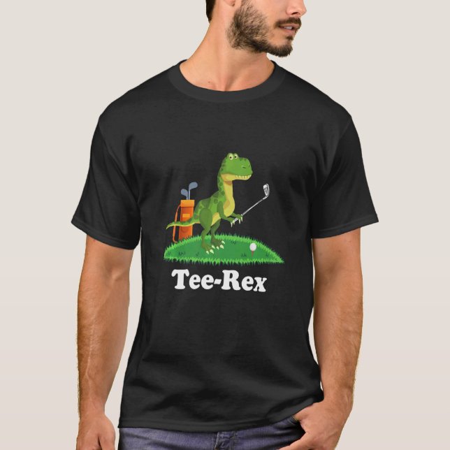 Camiseta Saying Golfing Golfer Rex Dinosaur Humor for Men (Frente)