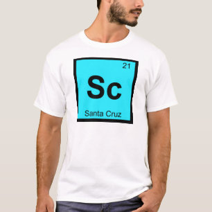 Camiseta Sc - Cidade de Santa Cruz Califórnia Símbolo Quími