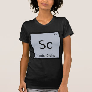 Camiseta Sc - O mergulho autónomo ostenta a mesa periódic