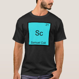 Camiseta Sc - Samuel Colt Símbolo de Elemento Químico Engra