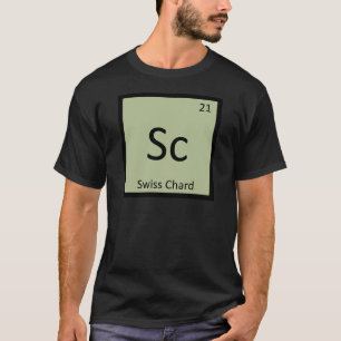 Camiseta Sc - Símbolo Químico do vegetal Acelga Suíça