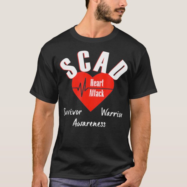 Camiseta SCAD  Female Heart Attack Warrior Surgery Survivor (Frente)