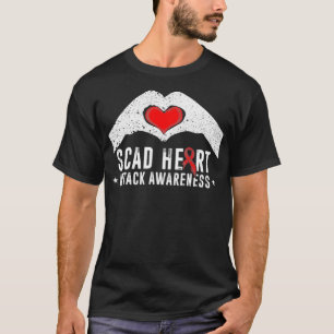 Camiseta SCAD Heart Attack Survivor Art Flags Warrior Aware