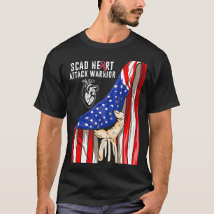 Camiseta SCAD Heart Attack Survivor Art US Warrior Awarenes
