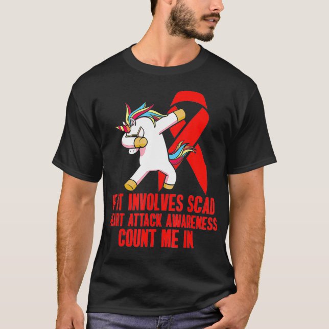 Camiseta SCAD Heart Attack Survivor Dose US Warrior Awarene (Frente)