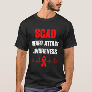 Camiseta SCAD Heart Attack Survivor Heartbeat Warrior Aware