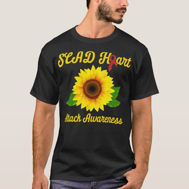 Camiseta SCAD Heart Attack Survivor Treatment Warrior Aware (Frente)