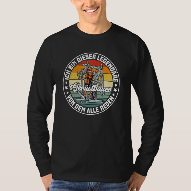 Camiseta Scaffolding Builder Scaffolding Craftsman Construi (Frente)
