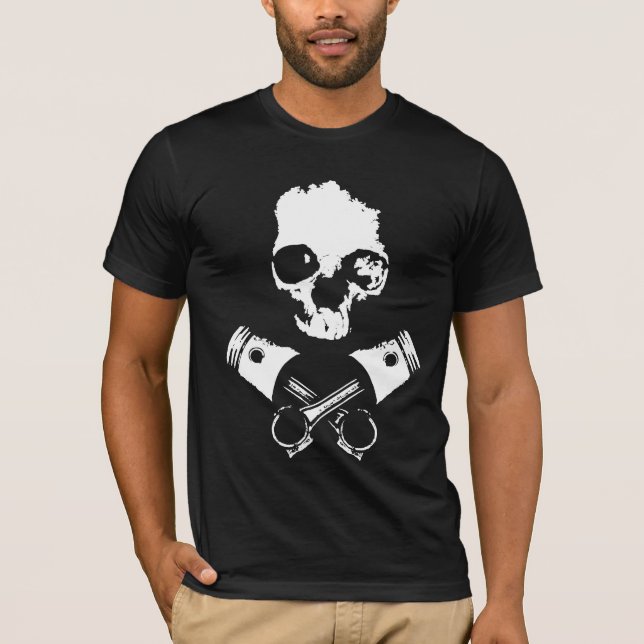 Camiseta Scalawag & pistões cruzados (Frente)