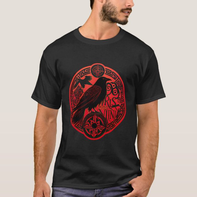 Camiseta Scandinávia Odin Ravens (Frente)
