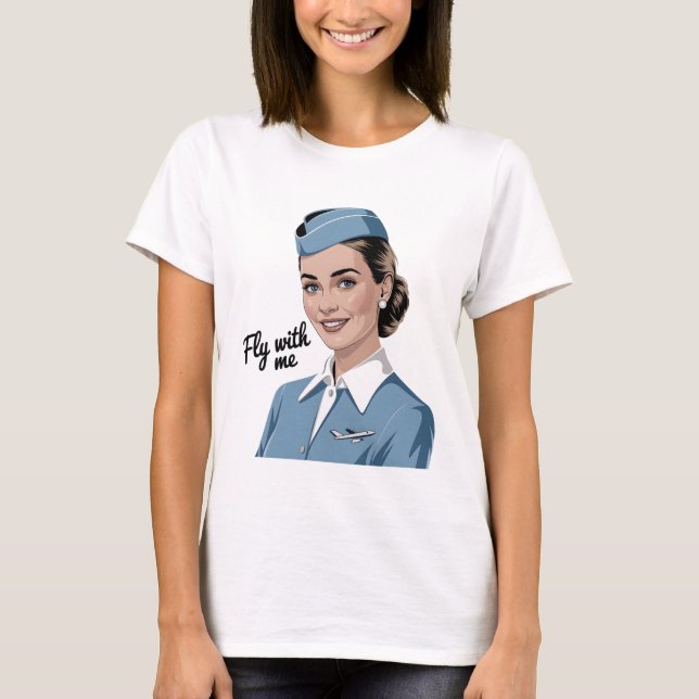 Camiseta Scandinavian stewardess Womens Basic T-Shirt (Frente)