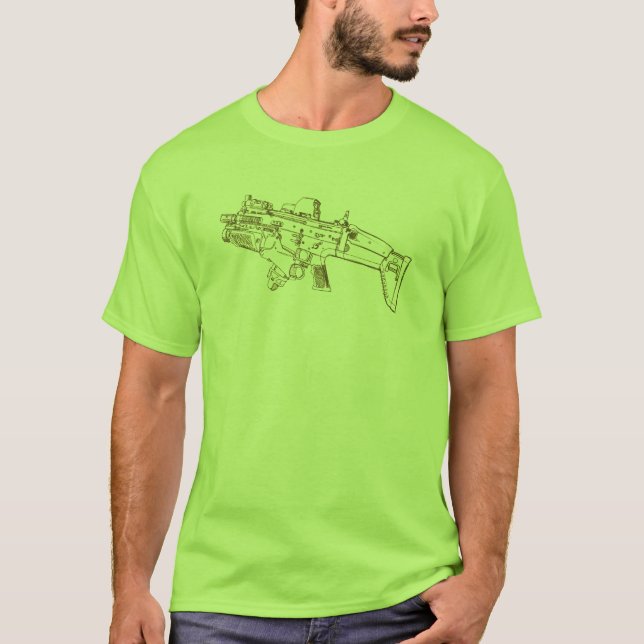 CAMISETA SCAR MK16 MOD0 DO FN (Frente)