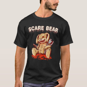 Camiseta Scare Bear Engraçado Plushie Killer Spooky Hallow