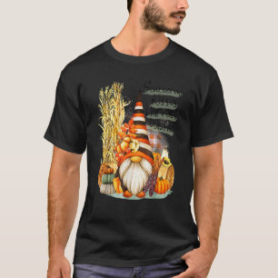 Camiseta Scarecrow Kisses Harvest Deseja Gnome Pumpkin Do Q