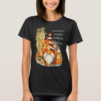 Camiseta Scarecrow Kisses Harvest Deseja Gnome Pumpkin Do Q