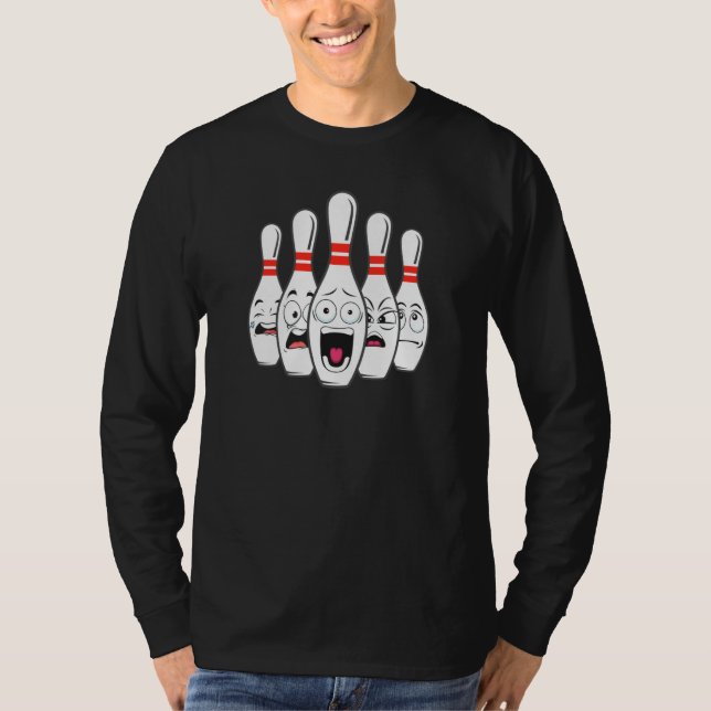 Camiseta Scared Bowling Pin For Bowlers (Frente)