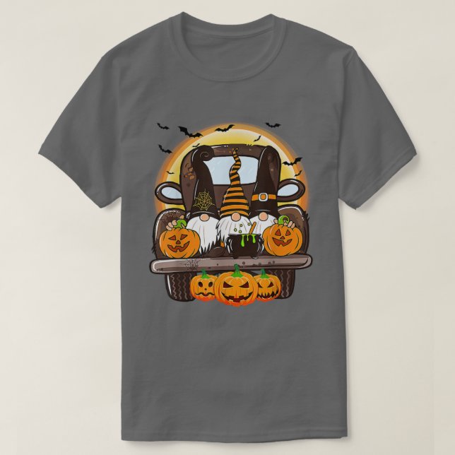 Camiseta Scareen Halloween Gnomos Farmer Witch Pumpkin  (Frente do Design)