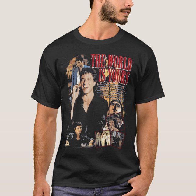 Camiseta Scarface The World Is Yours (Frente)