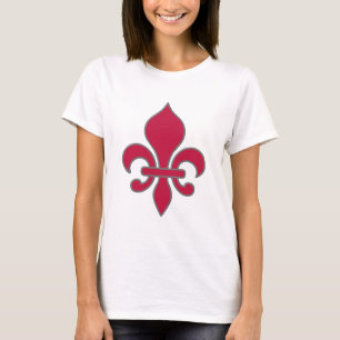 Camiseta Scarlet e Cinza de Fleur Design damas Tee