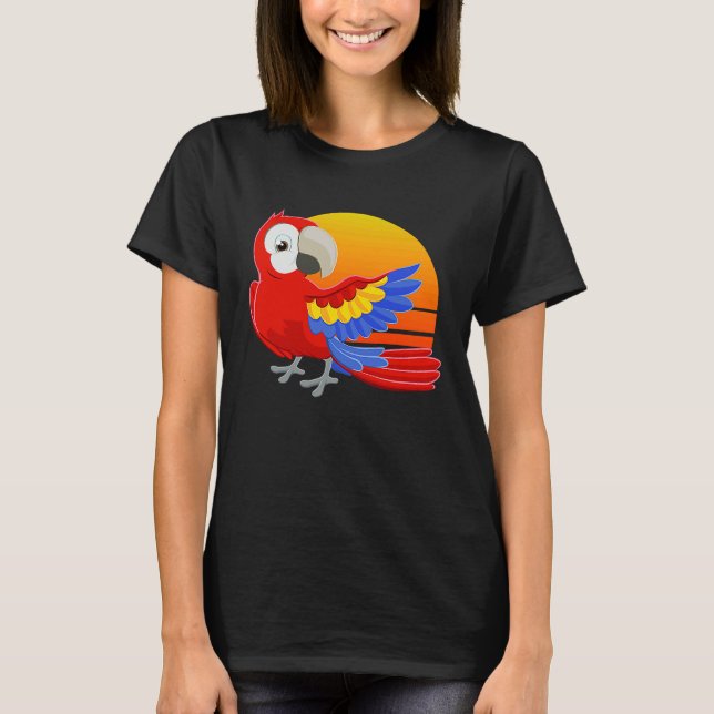 Camiseta Scarlet Macaw Baby Bird Costume Men Women Kids (Frente)