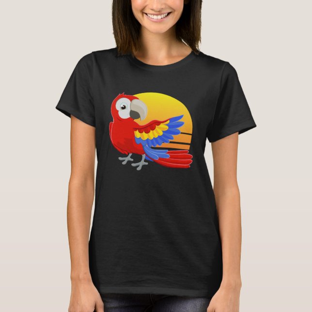 Camiseta Scarlet Macaw Costume Men Women Kids (Frente)