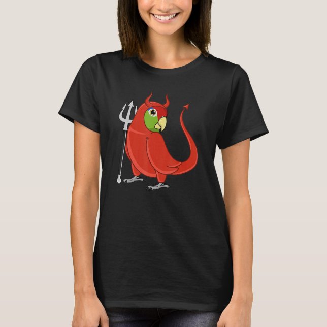 Camiseta Scary Devil Costume Parrot I Mexican Red-headed Am (Frente)