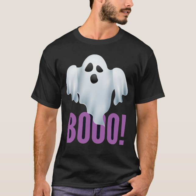 Camiseta Scary Ghost with 'BOOO!' Text (Frente)