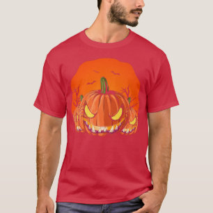 Camiseta Scary Halloween Costume Spooky Jack O Lantern Cree
