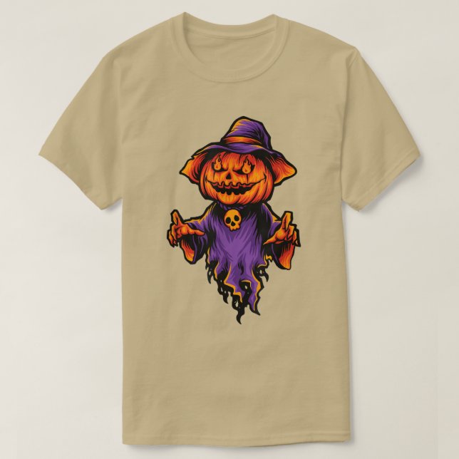 Camiseta Scary Helloween Pumpkins Zombie (Frente do Design)