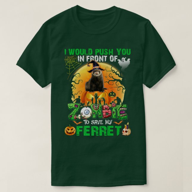 Camiseta Scary Push You In Front Of Zombies To Save My Ferr (Frente do Design)