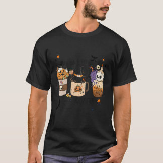 Camiseta Scary Til Eu Tenho Café Lover Retro Spooky Engraça
