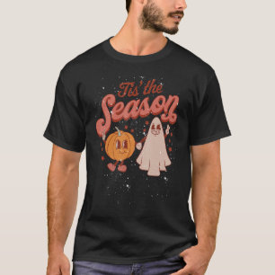 Camiseta Scary Tis' The Season Pumpkin Ghost Costume Hallow