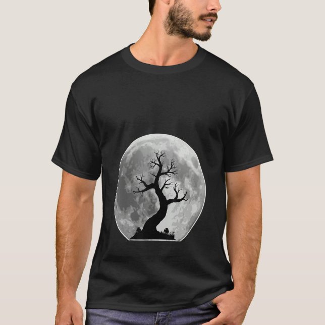 Camiseta Scary tree in the Moon Halloween Costumes (Frente)
