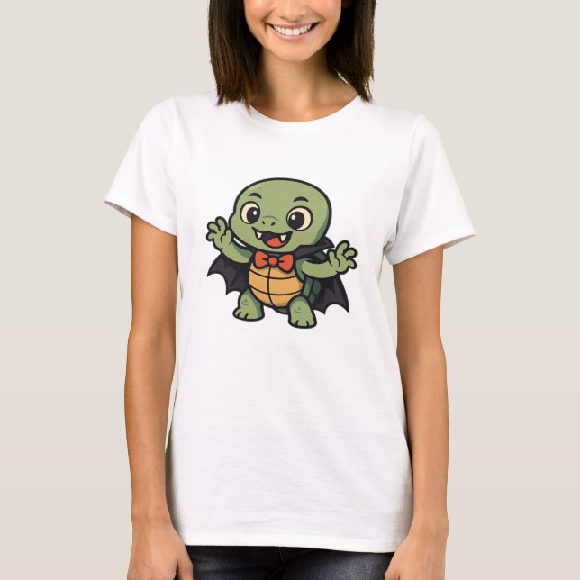 Camiseta Scary turtle vampire Halloween Oversized T-Shirt (Frente)