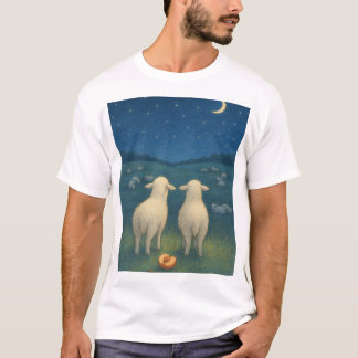 Camiseta Schafe bei Nacht