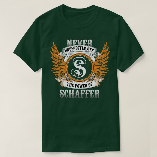 Camiseta Schaffer Name Shirt Nunca Subestima A Potência (Frente do Design)