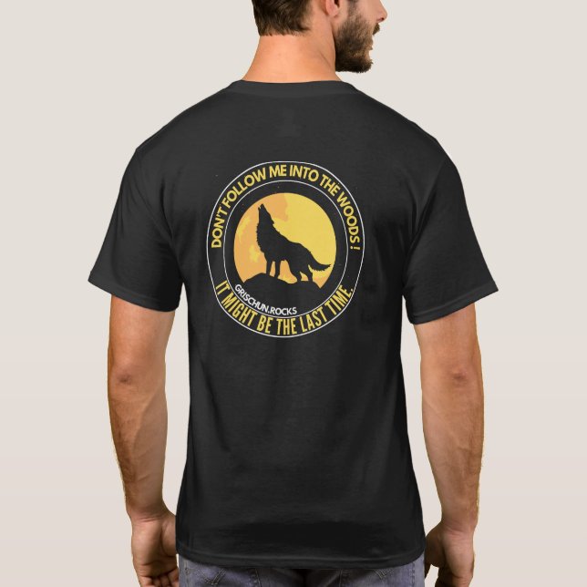 Camiseta Schau nicht um der Wolf geht um (Verso)