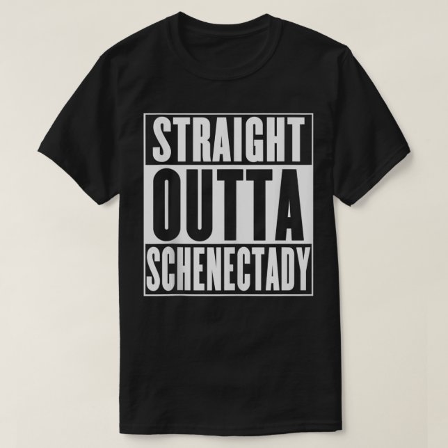 Camiseta Schenectady Hetero Outta Schenectady (Frente do Design)
