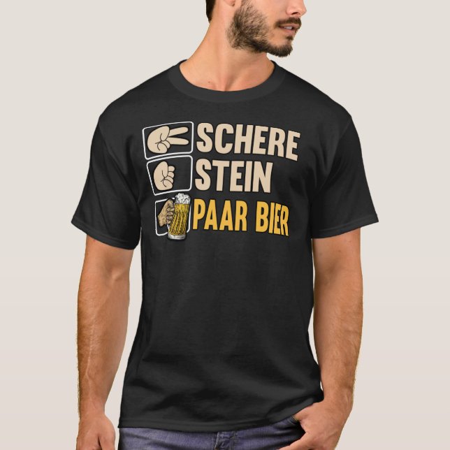 Camiseta Schere Caneca de cerveja Paar Bier Pils Saufen Ges (Frente)
