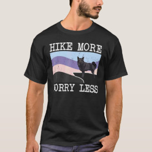 Camiseta Schipperke Caminhada Mais Preocupação Menos Gráfic