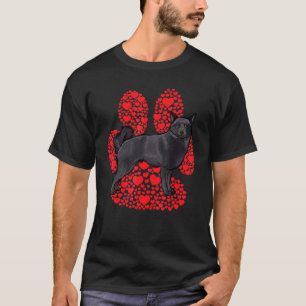 Camiseta Schipperke Dia dos Namorados Amor de Cachorro Pata