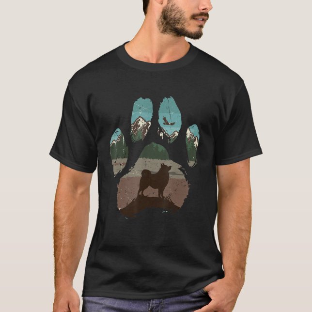 Camiseta Schipperke Paw Mãe Pai Mulher (Frente)