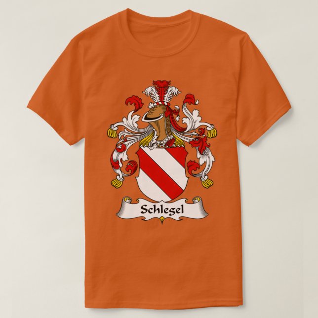 Camiseta Schlegel Casaco da Guarda Familiar de Armas (Frente do Design)
