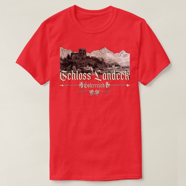 Camiseta Schloss Landeck Austria Tirol (Frente do Design)