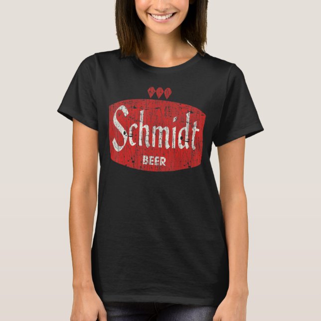 Camiseta Schmidt Beer Retro Defunct Breing (Frente)